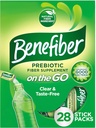 Benefiber On The Go Prebiotic Fiber Supplement Powder for Digestive Health, Daily Fiber Powder, Unflavored Powder Stick Packs - 28 Sticks (3.92 Ounces)