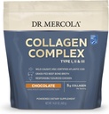 Dr. Mercola Collagen Complex Powder - Supports Skin Elasticity & Joint Function - Multi-Source Collagen Types I II III - 10.89 oz (30 Servings) - Chocolate