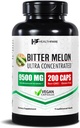 Healthfare Bitter Melon Capsules Extract 9500mg | 200 Vegan Pills | Standardized Extra Strength Herbal Supplement | Non-GMO, Gluten-Free | Made in USA