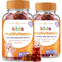 NutraChamps 120 Gummy Vitamins for Kids (Pack of 2), Sugar Free Kids Vitamins Gummy Multivitamin, Vegan & Non-GMO, Strawberry, Passionfruit, Peach & Cherry