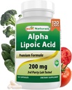 Best Naturals Alpha Lipoic Acid 200 Mg 120 Capsules