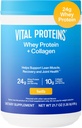 Vital Proteins Whey Protein Powder+ Collagen Peptides, 24g Protein Supporting Recovery & Joint Health, with Vitamin C, About 16 Servings - Vanilla 21.7oz