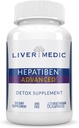 Hepatiben Liver Detox Cleanse, Non-GMO, w/Digestive Repair. Natural Liver Supplement w/Milk Thistle, Silybin, NAC, Choline, Turmeric, Berberine, L-Glutathione 60CT