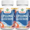 2400MG Liposomal Glutathione, with Vitamin C, Milk Thistle & Alpha-Lipoic Acid, Master Antioxidants, Pure Reduced L-Glutathione - Immune System, Cell Repair, Energy, High Absorption, 120 Softgels