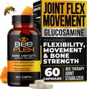 Bee Flex Joint Support Supplements - Glucosamine & Turmeric for Joint & Muscle Health, Enhanced Mobility, Flexibility, and Comfort - Natural Cartilage Support Complex - 60 Capsules (1)