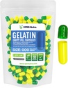 XPRS Nutra Size 000 Empty Capsules - 100 Count Empty Gelatin Capsules - DIY Supplement Capsule Filling - Fillable Color Gel Caps Pills (Green/Yellow)