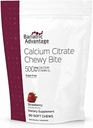 Bariatric Advantage Calcium Citrate Chewy Bites 500 mg with Vitamin D3 - Chewable Supplement for Bariatric Surgery Patients - Sugar-Free Calcium Chews - Strawberry - 90 Count