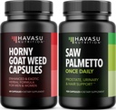 HAVASU NUTRITION Horny Goat Weed Capsules (30 Servings) & Saw Palmetto Capsules (100 Servings)
