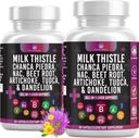 Milk Thistle NAC Chanca Piedra Beet Root Artichoke Dandelion Root - Liver Supplement Plus Astragalus TUDCA Choline & Ginger- 120 Count