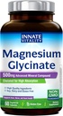 Innate Vitality Magnesium Glycinate 500mg | 70mg Elemental Magnesium Supplement- High Absorption, Non Buffered, Non-GMO & No Gluten - Nerve, Bone & Heart Health - 60 Vegan Capsules Magnesio