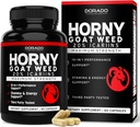 Horny Goat Weed For Men and Women - [20% Icariins Max Strength] - Stamina, Endurance, Circulation, Joint & Back Support - Maca Root, Ginseng, Yohimbine, Tribulus, L-Arginine - USA Made - 60 Count