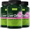 Herdmood Silymarin Milk Thistle Liver Detox Capsules for Fatty Liver, Alcachofa y Cardo Mariano con Silimarina para el Higado Graso, Liver Cleanse Detox & Repair Formula w/Artichoke Extract. 360Count