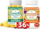 Lunakai Vitamin D3 and Vitamin E Gummies Bundle - Immunity, Bone and Mood Support Gummy - 250 mg 1000 iu Natural VIT E Plus C Supplements