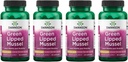 Swanson Green Lipped Mussel (Freeze-Dried) - New Zealand Joint Health & Mobility Supplement - Natural Formula May Support Heart Health & Digestive Function - (60 Capsules, 500mg Each) (4 Pack)