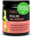 LEGION- All Natural Nitric Oxide Preworkout Drink to Boost Energy, Creatine Free, Naturally Sweetened, Beta Alanine, Citrulline, Alpha GPC (Lemon Lime)
