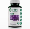 Organic Elderberry Gummies with Zinc and Vitamin C | Immune Boosting Sambucus Elderberry Rich in Antioxidants | Plant Based, Gluten Free, 60 Vegan Gummies