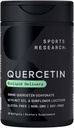 Sports Research Quercetin with Coconut MCT Oil & Sunflower Lecithin for Better Absorption - Supports Antioxidant Activity & Immune Health – Gluten Free & Non-GMO Verified - 30 Liquid Softgels