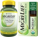 MigreLief Migraine Combo for Adults and Teens - Daily Supplement and Essential Oils Roll-On