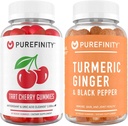 PUREFINITY Tart Cherry Extract & Turmeric Ginger Gummies - Your Uric Acid Flush & Cleanse Bundle