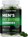 Men’s Fat Burner Gummies for Weight Loss | Green Tea, Green Coffee Bean, Garcinia Cambogia & Ketones | Belly Fat Burner for Men Weight Loss Gummies | Apple Flavored, Pectin-Based | 60 Gummies