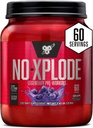 BSN N.O.-XPLODE Pre Workout Powder, Energy Supplement for Men and Women with Creatine and Beta-Alanine, Grape, 60 Servings, 2.45 Pound (Packaging May Vary)