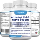 Advanced Sciatic Nerve Support Relief: Alpha Lipoic Acid Vitamin, Benfotiamine - 12 in 1 Sciatica Supplements - 120 Capsules- 30-60 Supply- Made in USA
