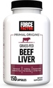 FORCE FACTOR Primal Origins Beef Liver Capsules, Grass Fed Beef Organ Supplement, Pasture-Raised, Hormone & Antibiotic Free, Non-GMO, 150 Capsules