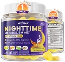 1Pack Melatonin 10mg Gummies, Night Time Metabolism Gummies for Adults, Crush Excess Hoarding While You Rest, Promote Healthy Zzzs, with Magnesium, Ashwagandha, 5-HTP, GABA, 100% Drug Free,Sugar Free