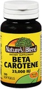 Nature's Blend Beta Carotene 25000 IU - 100 Soft Gels, Pack of 2