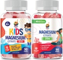Magnesium Gummies for Kids & Adults - Calm Magnesium Chews - Magnesium Citrate Chewable Supplement for Mood & Muscle Support