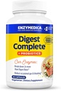 Enzymedica, Digest Complete + Probiotics, Gentle Digestive Enzymes with 400 Million CFU Active Cultures per Capsule, 30 Capsules