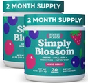 Simply Blossom Nutrition - Daily Greens & Superfood Powder + Collagen + Probiotics for Women's Digestive Health & Bloating Relief. Help Your Health Bloom - 2 Month Supply