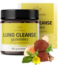 HERBAMAMA Lung Detox Gummies - Herbal Complex with Mushroom Blend for Lung Cleanse - Vegan, Non-GMO Respiratory Support Supplement - 60 Pectin-Based Apple-Flavored Chews