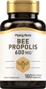 Piping Rock Bee Propolis Capsules | 600mg | 180 Pills | Extract Supplement | Non-GMO, Gluten Free