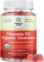 Natures Craft Organic Vitamin D Gummies for Adults - Daily Immune Support Gummies with Vegan Vitamin D3 2000IU - USDA Organic D3 for Adults Wellness Non GMO Gluten Free 2 Month Supply