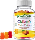 Greenfield Nutritions Kids Gelatin Free Halal Multivitamin Gummies - All Essential Halal Vitamins A, Bs, C, D, Iodine, Zinc for Immunity, Non-GMO, Children's Halal Vitamin Gummies (90 Count)