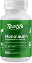 NewLife Naturals Monolaraurin Dietary Supplement - 625mg Monolaurin Lauric Acid for Immune System and Digestive Health - 100 Vegetable Capsules