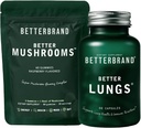 Betterbrand Better Lungs & Mushrooms Bundle - Daily Respiratory Health Supplement & Mushroom Gummies to Support Gut Health Bundle