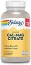 Solaray Calcium Magnesium Citrate 1000mg 1:1 Ratio, Bone Strength Supplement, Muscle, Nerve and Bone Health Support, Chelated for High Absorption, 60-Day Guarantee, 45 Servings, 270 VegCaps