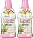Lily Of The Desert Stomach Formula, Organic Aloe Vera Juice with Slippery Elm, Chamomile, Peppermint, and Ginger for Gut Health, Acid Reflux, Heartburn Relief, 32 Oz (Pack of 2)