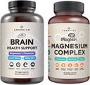 AMANDEAN Premium Brain & Magnesium Bundle: High-Absorption Magnesium L-Threonate, Glycinate & Malate, USA-Grown Organic Lion’s Mane 6:1 Extract, and Alpha-GPC. Supports cognitive health, focus & sleep