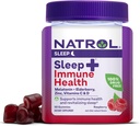 Natrol Sleep+ Immune Health Gummy, Sleep Aid & Immunity Support, Elderberry, Vitamins C, D and Zinc, Drug Free, 50 Berry Flavored Gummies (Packaging May Vary)