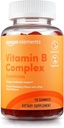 Amazon Elements - B-Complex, Supports Immune and Normal Energy Metabolism, 70 Gummies, 70-Day Supply, Vegan, Adult, Non-GMO (Previously Revly)