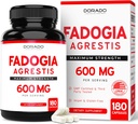 Fadogia Agrestis 600mg Extract - (180 Capsules) - [Maximum Strength] - Strength, Drive, Athletic Performance, Muscle Mass - Third Party Tested - Zero Fillers - Gluten Free, Non-GMO, Vegan Capsules