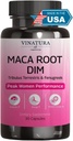 VINATURA MACA Root + DIM Capsules for Women Performance - Hormone Balance, Menopause Support Fertility, Women's Supplement, 60 Vegan Capsules