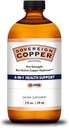 Sovereign Pro-Strength Bio-Active Copper Hydrosol - Bioavailable Copper Liquid Supplement for Adults & Kids with Silver Hydrosol for Hair, Skin, & Nails, 30ppm - 2 fl oz (59mL)