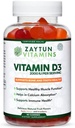 Zaytun Halal Vitamin D3 2000 IU Gummies, Supports Bone & Immune Health, Promotes Muscle Function, Gluten & Gelatin Free, 90 Natural Fruit Flavor Gummies, Made in USA - Halal Vitamins