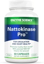 Enzyme Science Nattokinase Pro with NSK-SD - Organic Supplement - Best enzymes for Cardiovascular and Circulatory Support - Vegan and Kosher - 60 Capsules