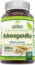 Herbal Secrets Ashwagandha Extract Supplement | 500 Mg Per Serving | Veggie Capsules | Non-GMO | Gluten Free | Made in USA (1 Pack, 120 Count)