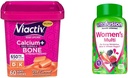 Viactiv Calcium +Vitamin D3 Supplement Soft Chews, Caramel & Vitafusion Womens Multivitamin Gummies